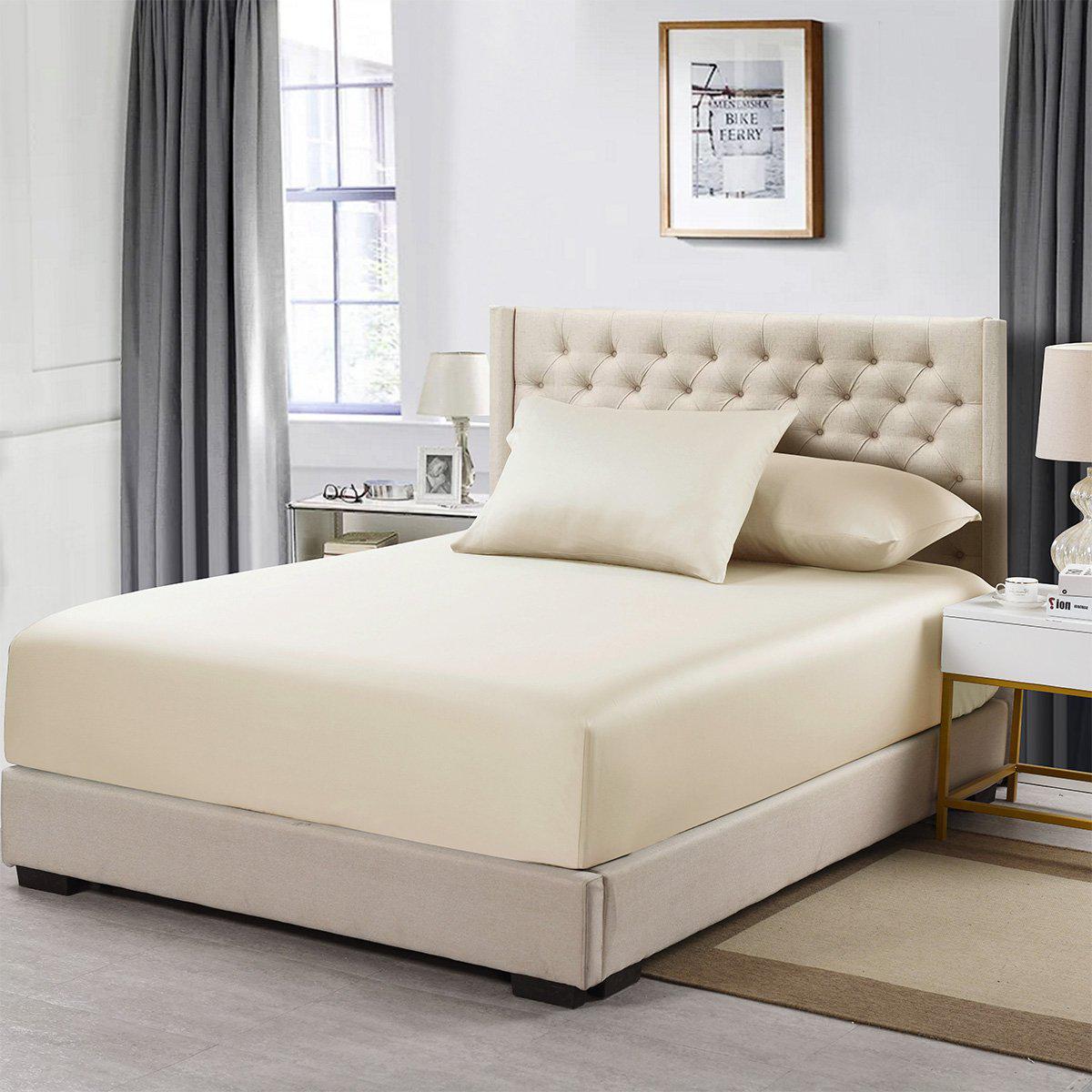 Luxury & Heavyweight Bamboo 600 - Split Top King Fitted Sheet - Ivory