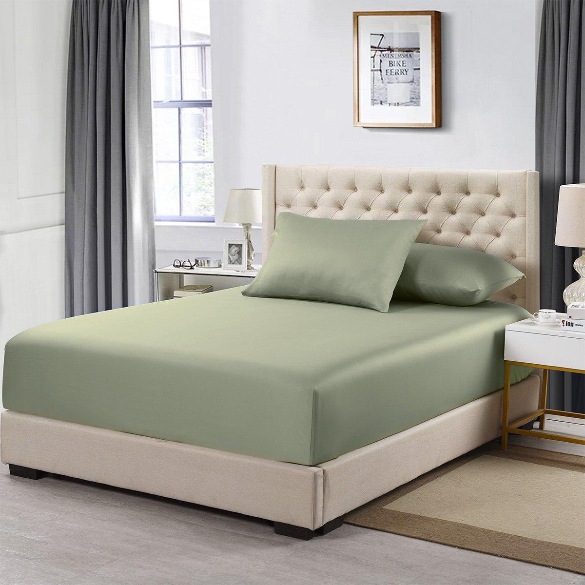 Luxury & Heavyweight Bamboo 600 - Split Top King Fitted Sheet - Sage
