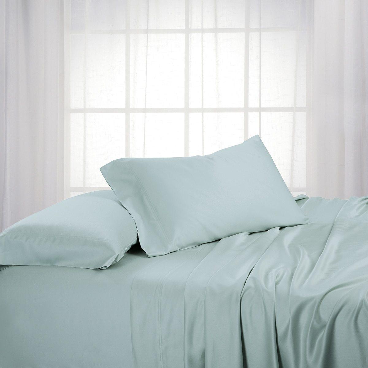 Luxury Heavyweight Bamboo 600 - Top Split Flex King Sheet Set - Sea