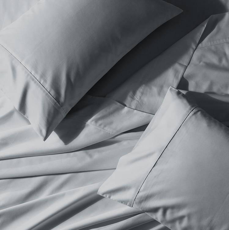 Crisp & Cool Percale Sheet Set - Extra Deep Fitted (22-Inches) - California King / Gray