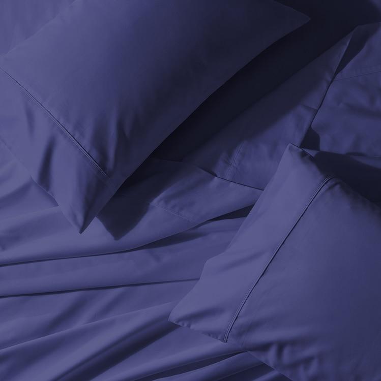 Crisp & Cool Percale Sheet Set - Extra Deep Fitted (22-Inches) - California King / Periwinkle