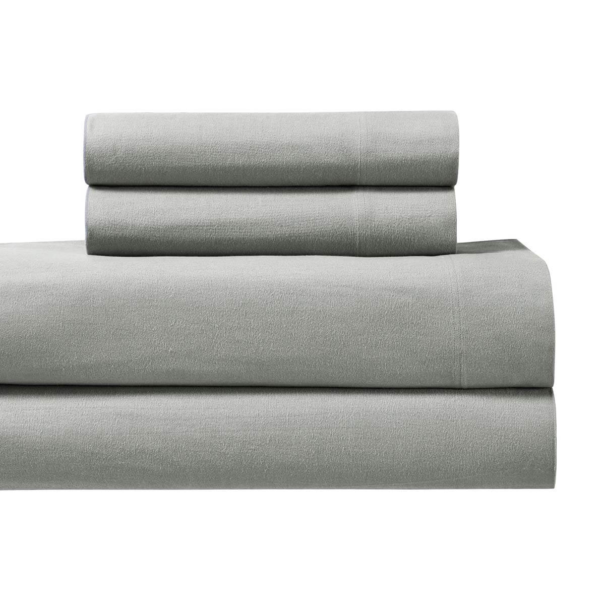Heavyweight Flannel Sheet Set - California King / Gray