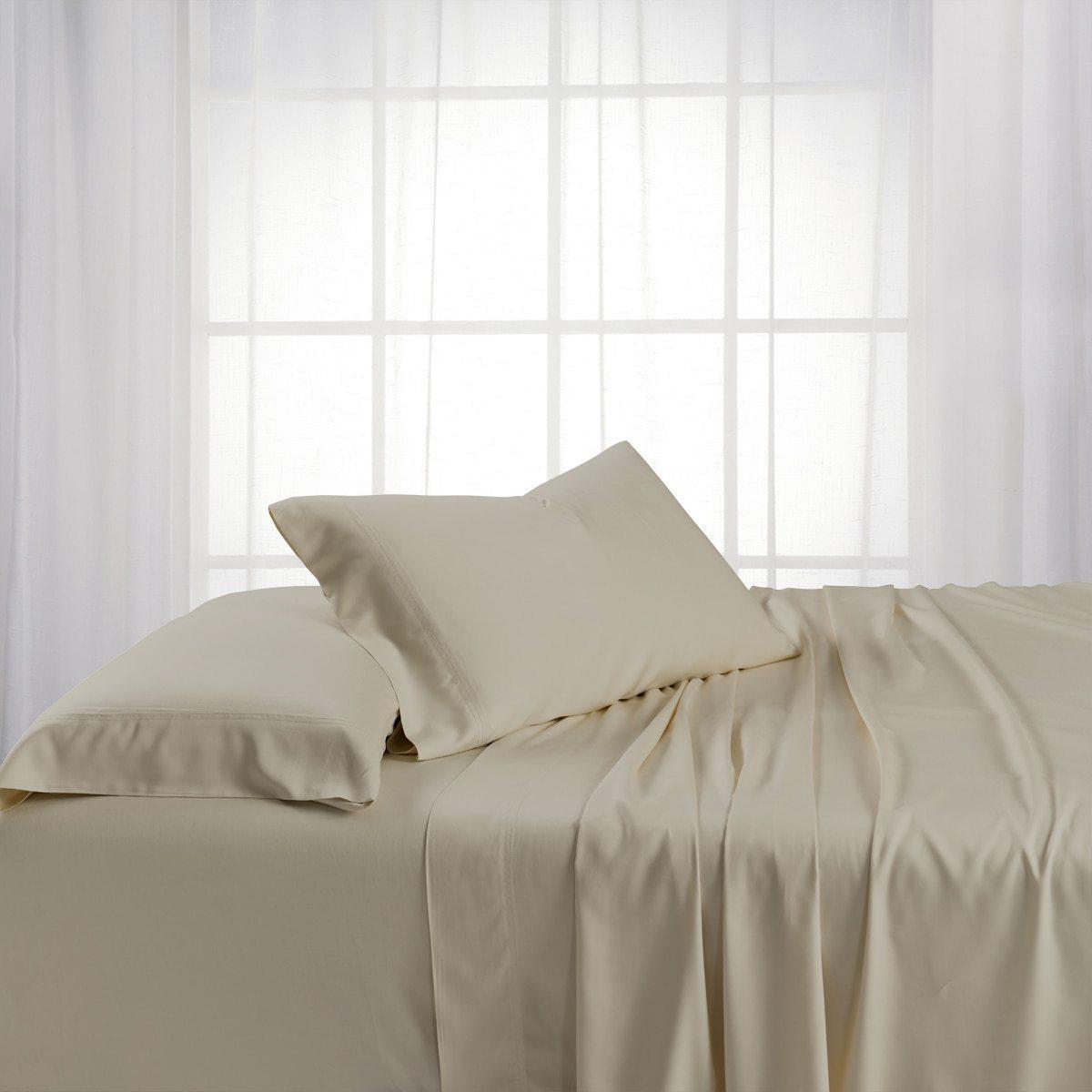Top Split Flex King Sheet Set - Bamboo Cotton (Hybrid) - Sand