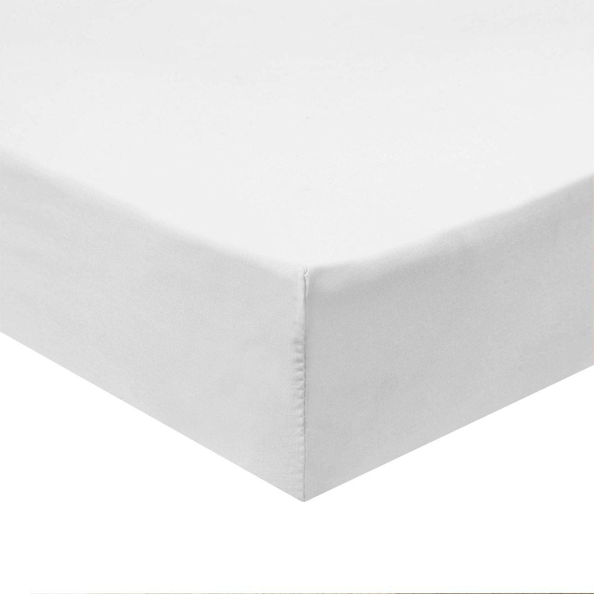Flex Top King Fitted Sheet Only - Easy Care 650 Thread Count - WHITE