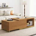 Mordel Extendable Up to 70.8" Rectangle Natural Coffee Table with 2 Drawers