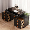 Extendable Makeup Vanity with Jewelry Storage Retractable Dresser Closet Island
