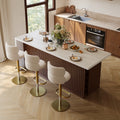Modern 72" Matte Sintered Stone Kitchen Island with Storage, Walnut