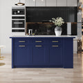 70.9" Kitchen Islands Sintered Stone Blue Modern with Storage Kitchen Cabinet