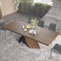 79"-94" Rectangle Dining Table Extendable Wood for 8 Person Farmhouse Style Walnut Dining Room Table