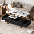 Grovyn 47.2" Fluted Lift-Top Coffee Table with 2 Drawers