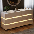 Lumio 59" LED 6-Drawer Dresser with Charging Station