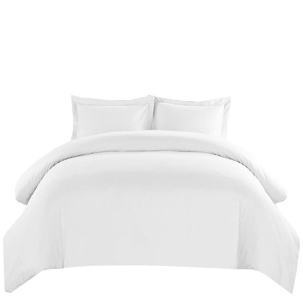 Wrinkle-Free Cotton Blend 600 Thread Count  Duvet Cover Set