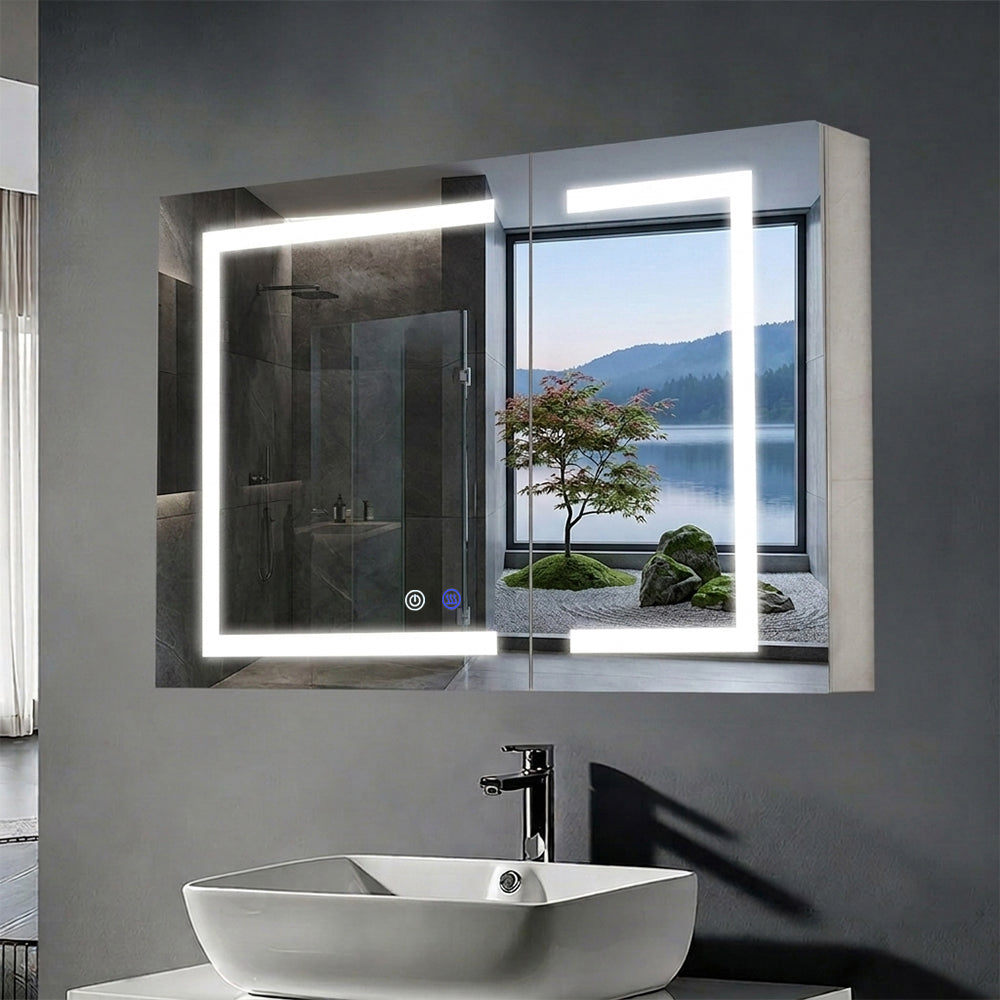 VEWRA 36 x 30" Lighted Medicine Cabinet | Double Door