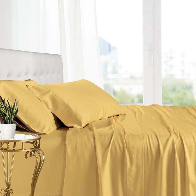 100% Bamboo Viscose Sheet Set - California King / Gold