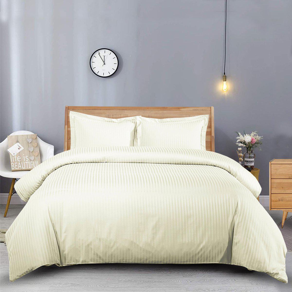 Duvet Cover Set Stripe 600 Thread Count