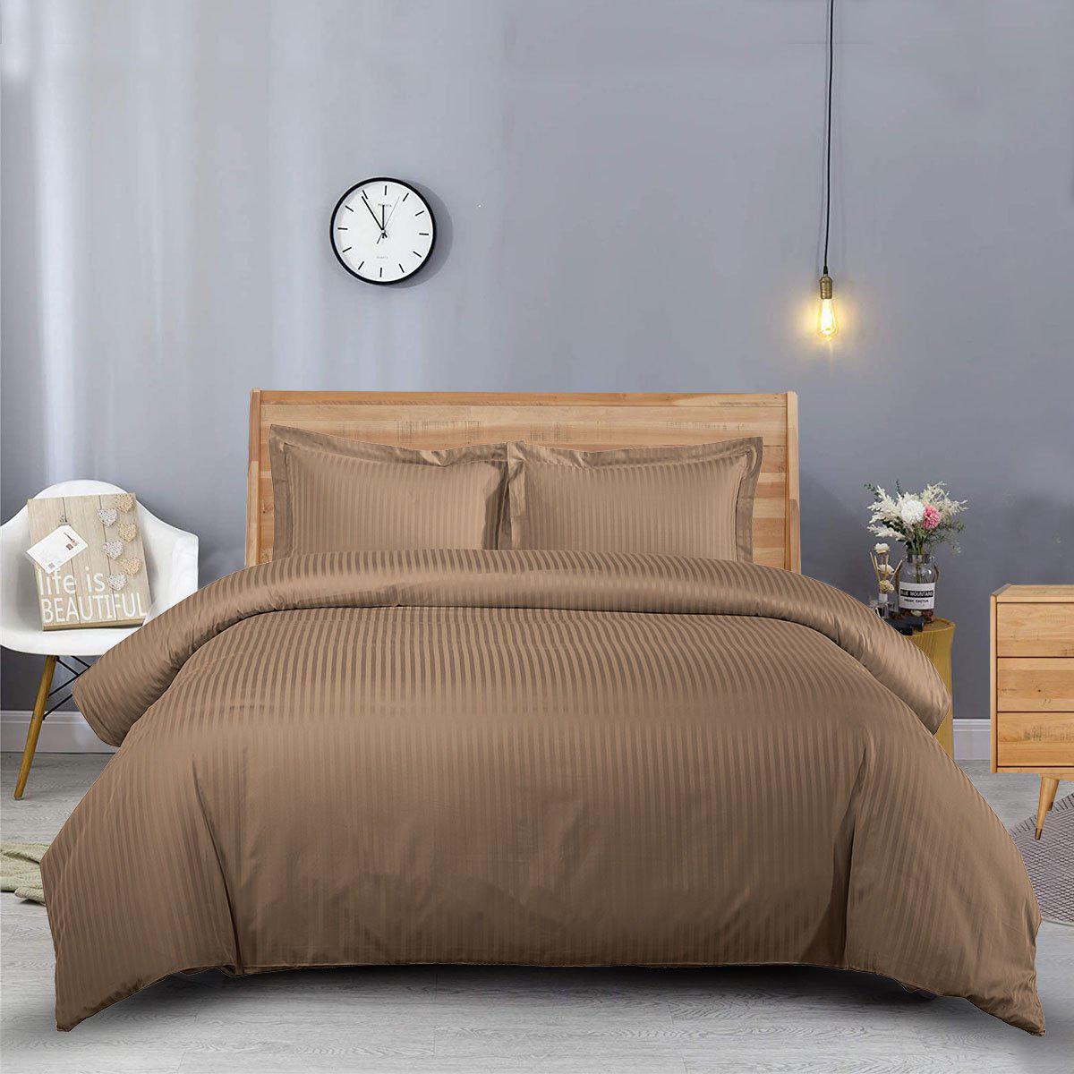 Duvet Cover Set Stripe 600 Thread Count