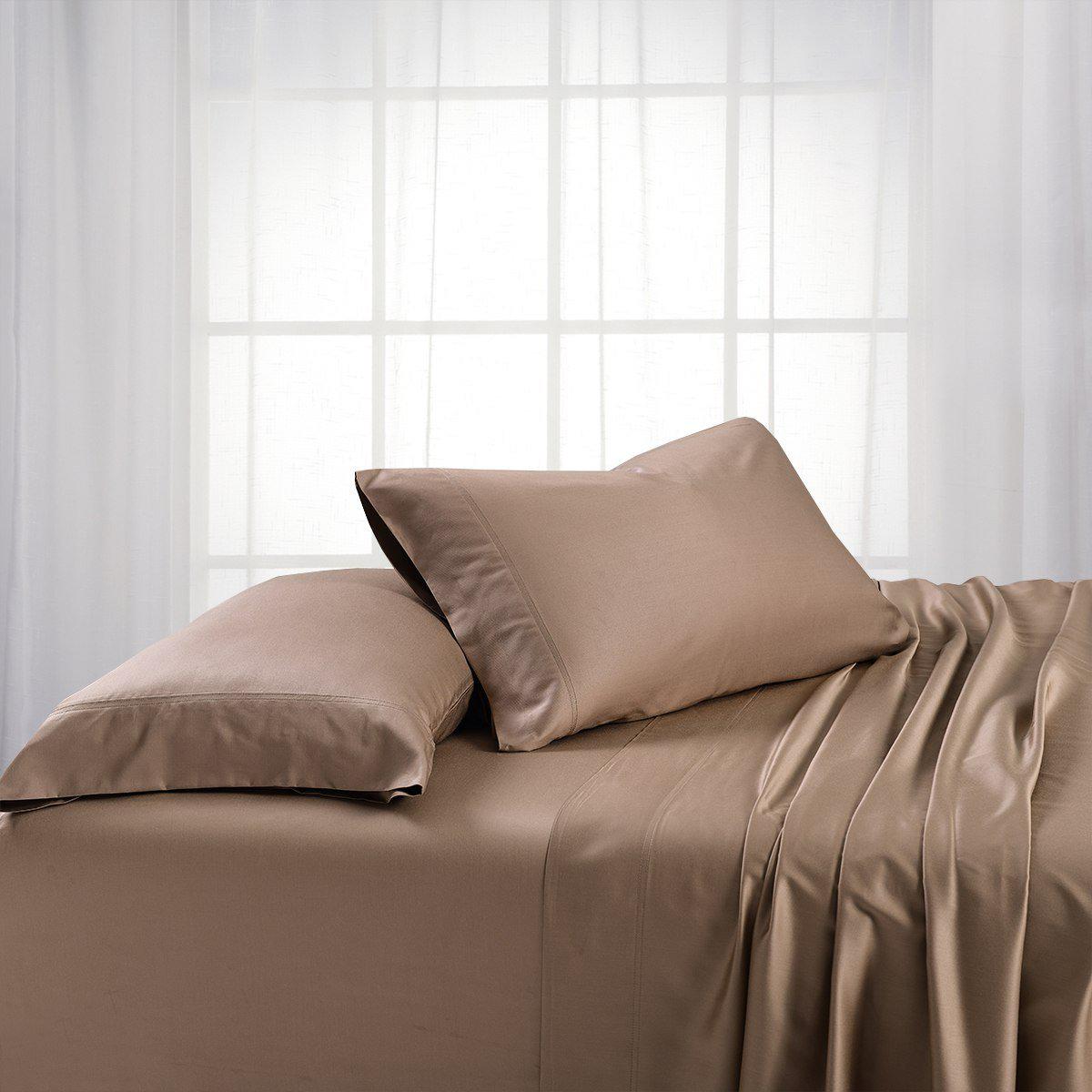 Luxury & Heavyweight Bamboo 600 Highest Thread Count - Sheet Set - California King / Taupe