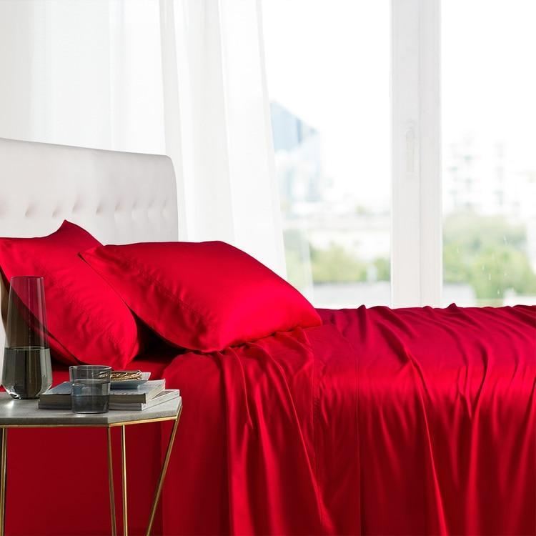 100% Bamboo Viscose Sheet Set - California King / Red