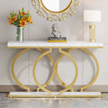 55" Faux Marble Console Table for Entryway
