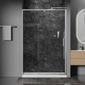 CALYZ Pivot Glass Shower Door 38-42"W x 71"H - Brushed Nickel