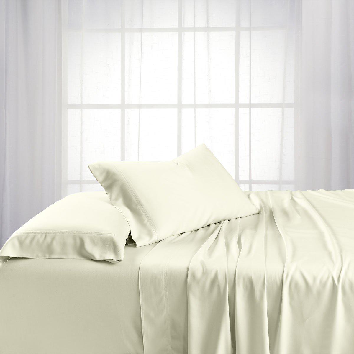 Top Split Flex King Sheet Set - Bamboo Cotton (Hybrid) - Ivory