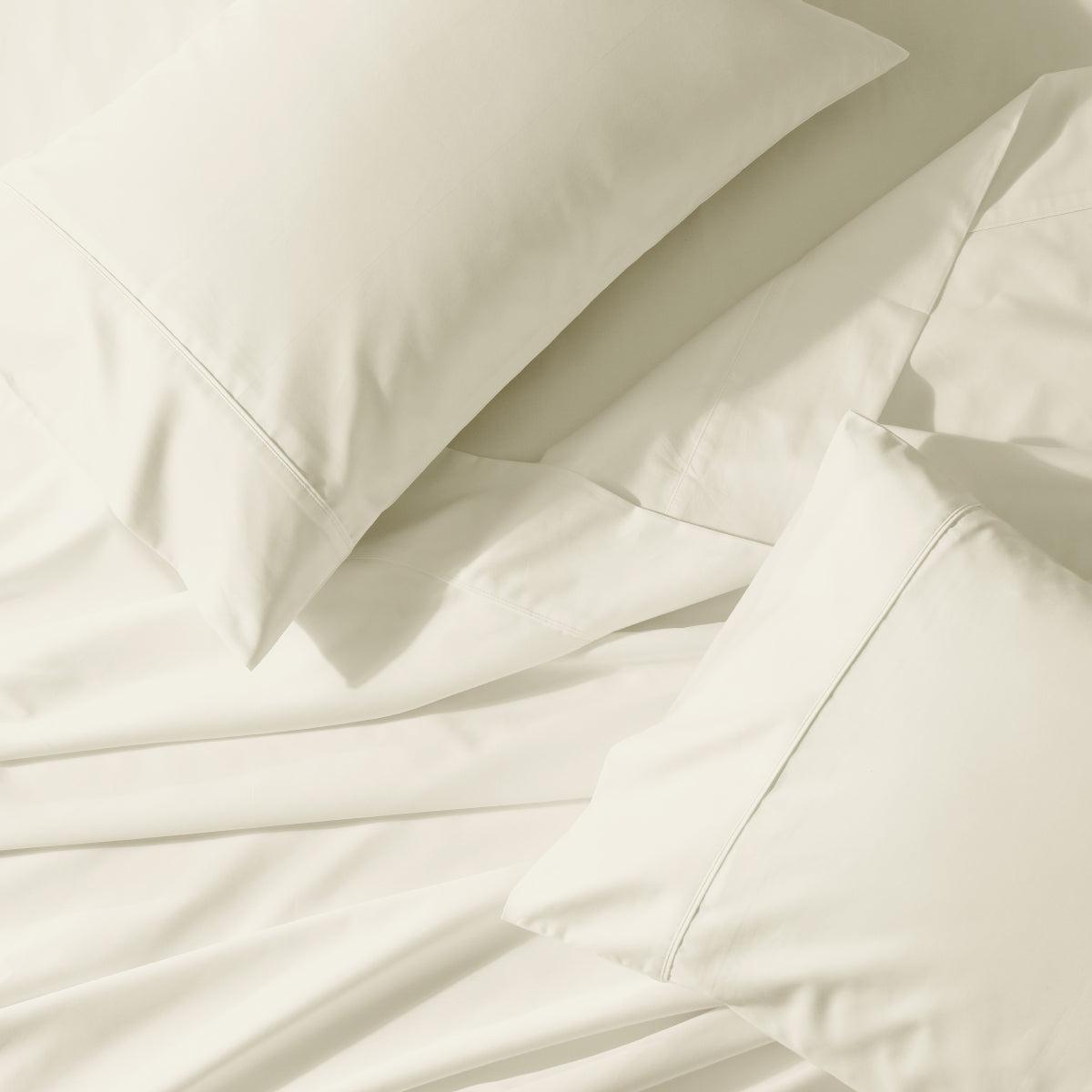Flex Top King Sheet Set - Percale Woven - Off White