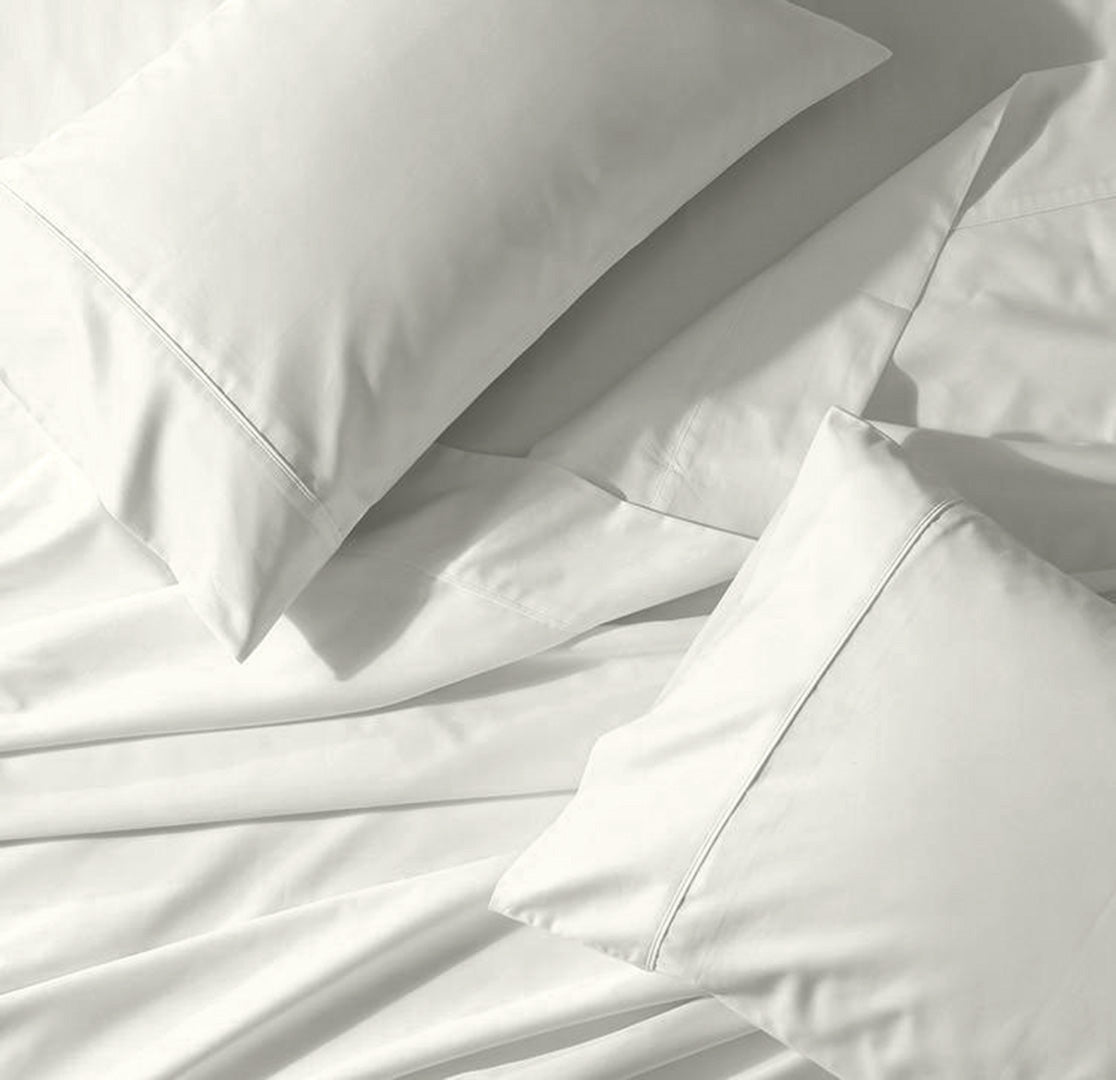 Crisp & Cool Percale Sheet Set - Extra Deep Fitted (22-Inches) - California King / Off-White