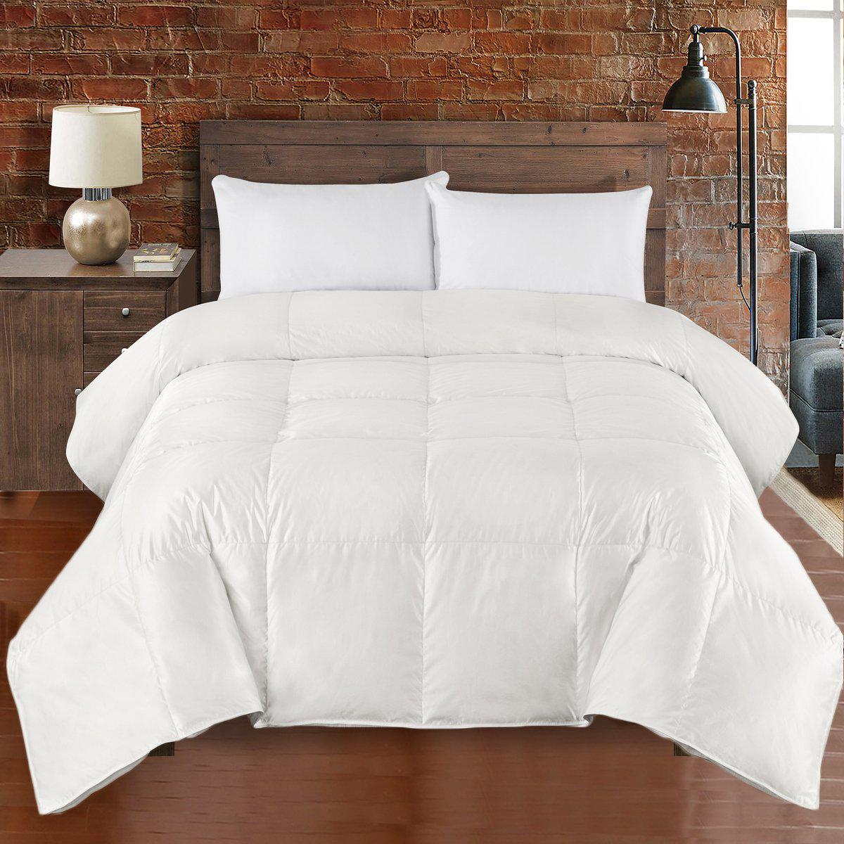 Heavyweight Silk 450 Goose Down Fill Comforter - Solid / King/Calking