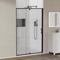 CALYZ Pivot Glass Shower Door 38-42"W x 71"H - Matt Black