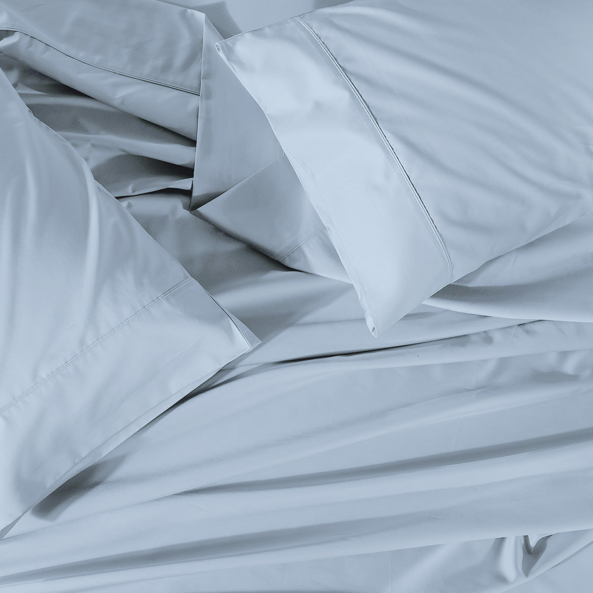 Crisp & Cool Percale Sheet Set - Extra Deep Fitted (22-Inches) - California King / Blue