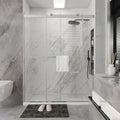 CALYZ Frameless Shower Door | Bypass Sliding 56-60"W x 75"H - Silver