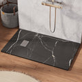 SLYDO 60x36" Curbless Shower Base | Shower Pan Side Drain - Black Marble