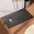 SLYDO 60x36" Curbless Shower Base | Shower Pan Side Drain - Black