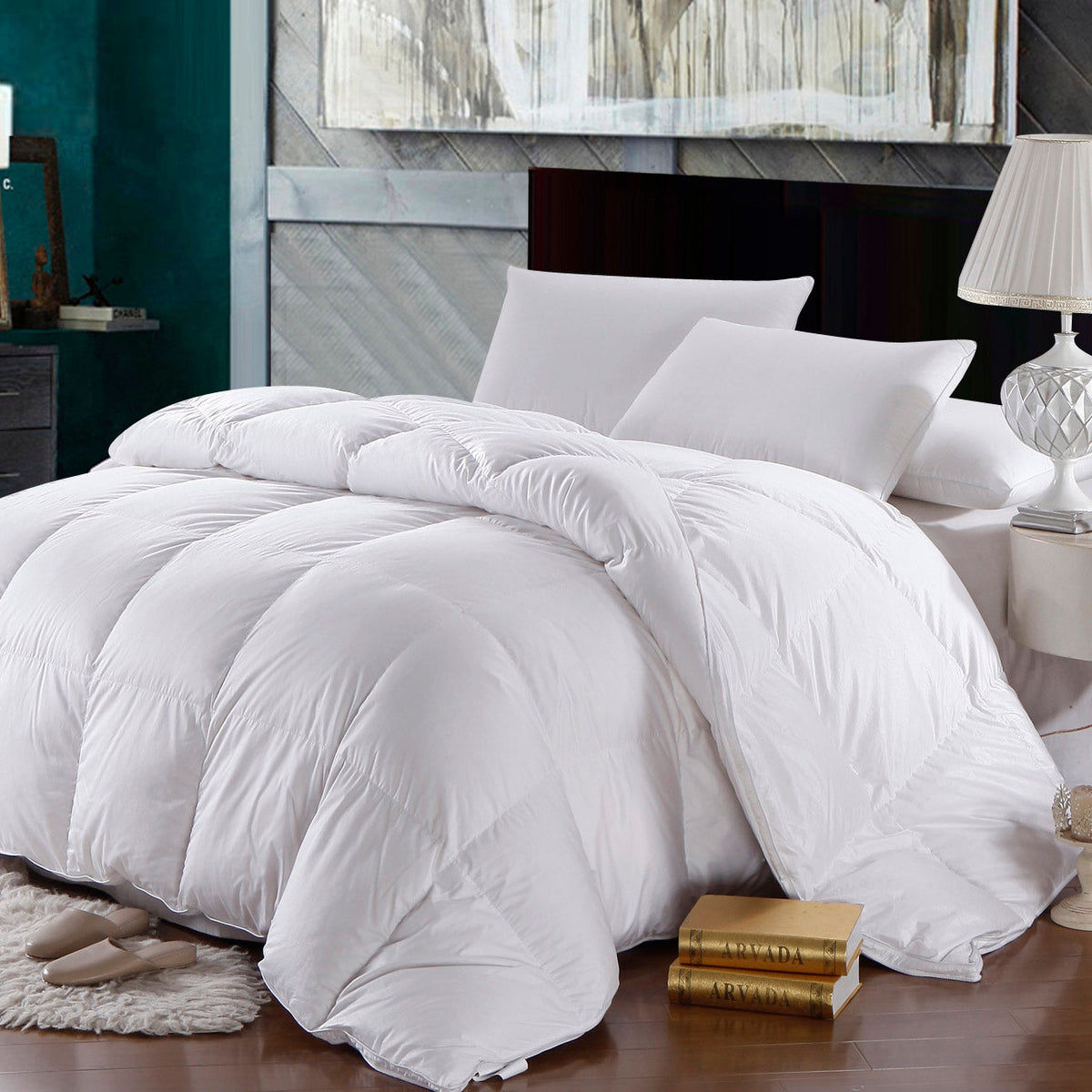 Egyptian Cotton 500 Thread Count Down Comforter - King/Calking
