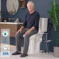 ELEMAZ 21" Extra Tall Toilet for Seniors & Tall Adults | Dual Flush MAP 1000g