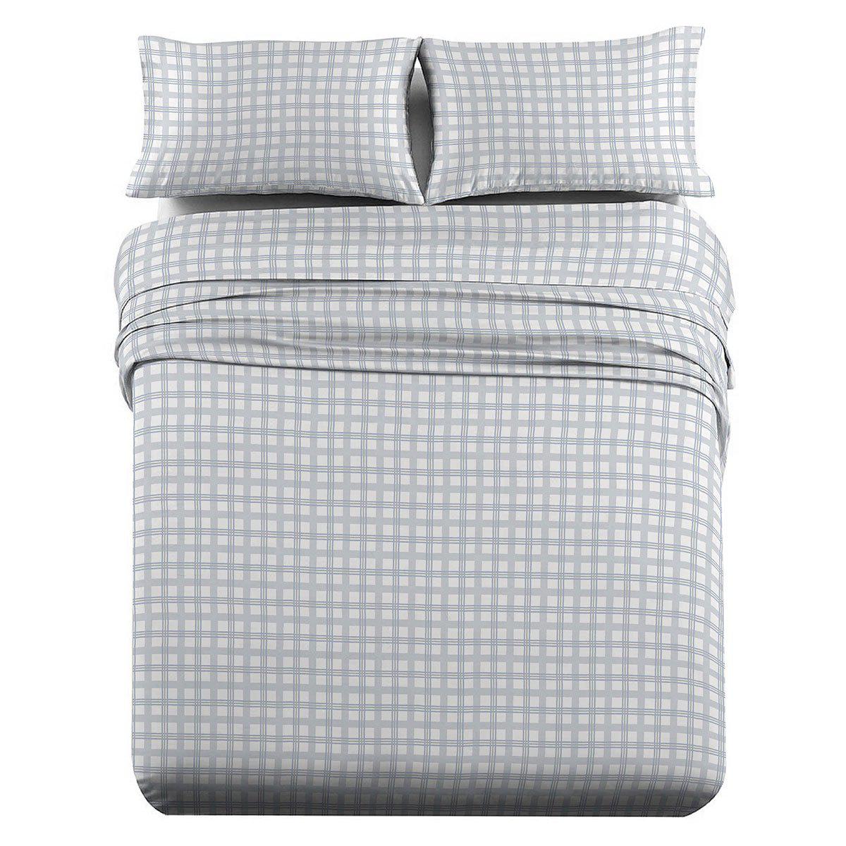 Heavyweight Flannel Sheet Set - California King / Gray Check