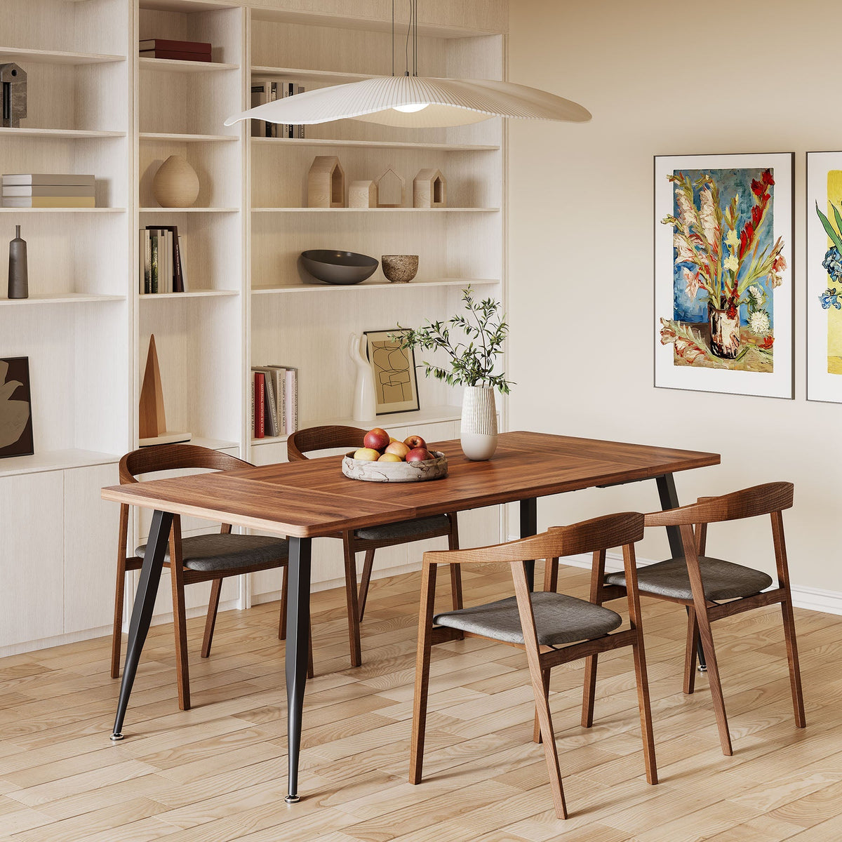 Industrial Dining Table, 70.9" Kitchen Dinner Table for 6 to 8 People