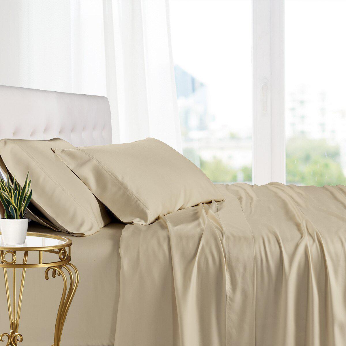 Flex Top King 100% Bamboo Viscose Sheet Set - Linen