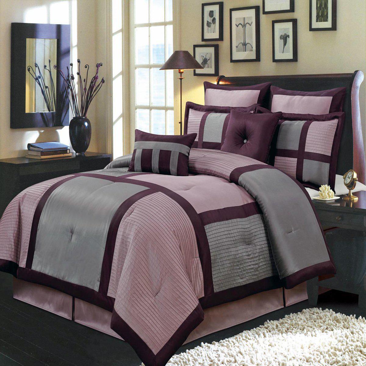 Morgan Multi-Piece Purple Comforter Set - California King