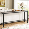 Narrow Console Table, 70.9" Extra Long Sofa Table Industrial Hallway Table