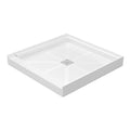 SLYDO Single Threshold Shower Base | Rigid Shower Pan - 36 in. L x 36 in. W