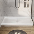 SLYDO Single Threshold Shower Base | Rigid Shower Pan - 60 in. L x 32 in. W