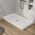 SLYDO Single Threshold Shower Base | Rigid Shower Pan - 60 in. L x 36 in. W