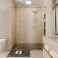 CALYZ Frameless Shower Door | Single Sliding 56-60"W x 75"H - Gold