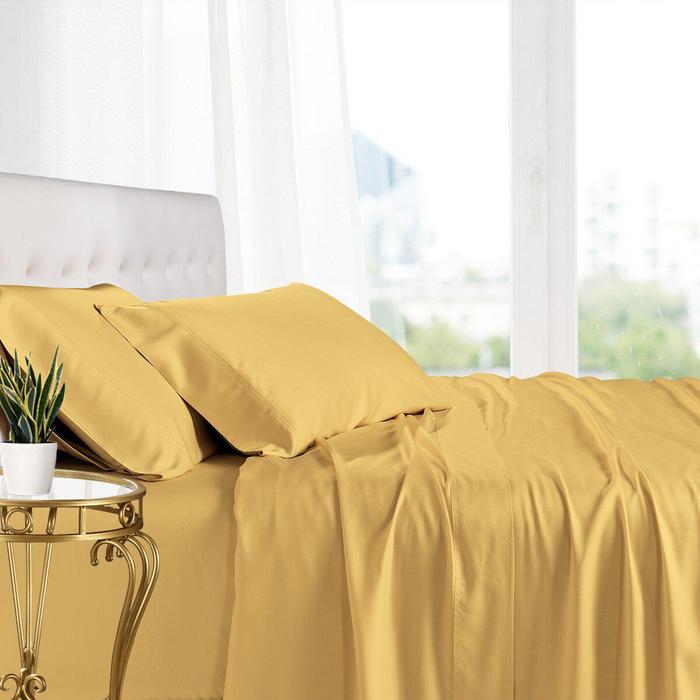 Flex Top King 100% Bamboo Viscose Sheet Set - Gold