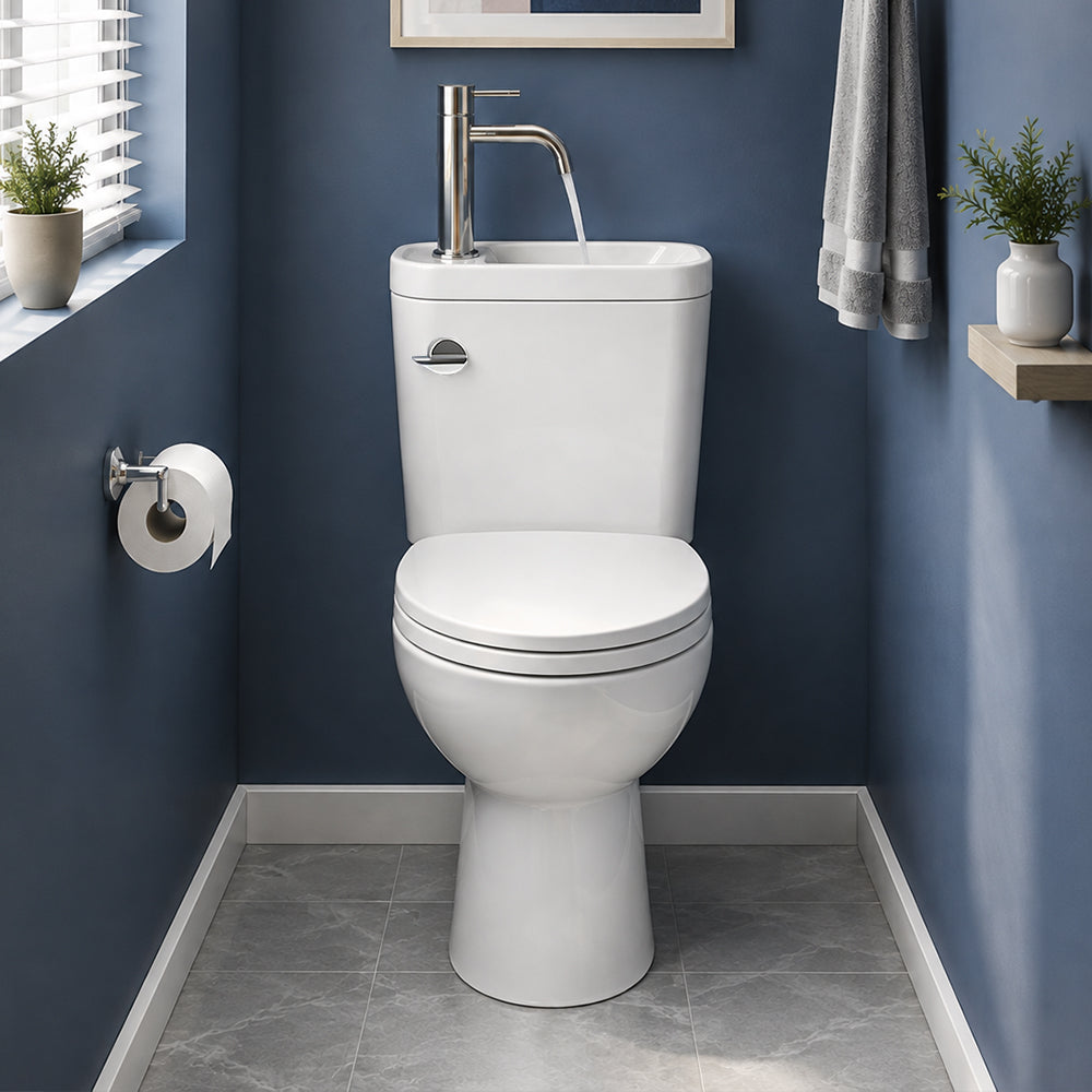 Toilet with Sink on Top | 2 in 1 Toilet Sink Combo Comfort Height