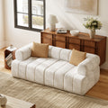 83" Channeled 2-Seater Modular Velvet Loveseats Sofa