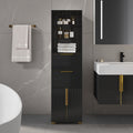 Aro 59" Bathroom Storage Cabinet, Freestanding Liner Tower with Shelves, Drawers & Doors