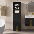 Artis 59" Bathroom Storage Cabinet – Freestanding Linen Tower with 2 Drawers & 2 Doors